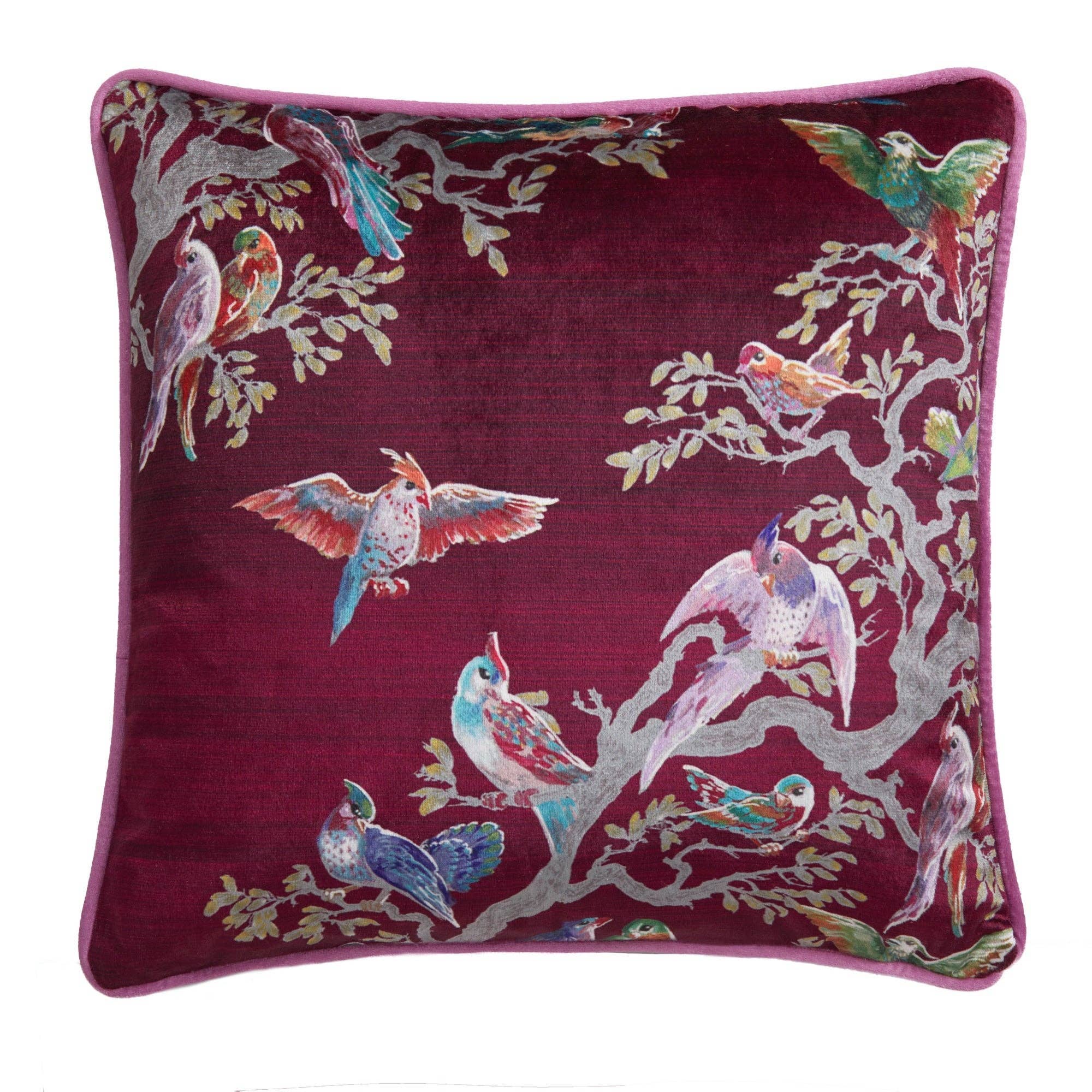 UW Home - Vente Coussin décoratif - Coussin Birdity Absurdity avec remplissage Laurence Llewelyn-Bowen Pk1