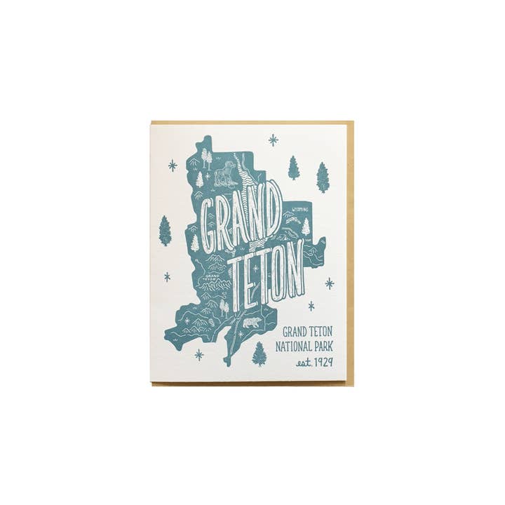Grand Teton National Park Greeting Card for wholesale by Noteworthy Paper & Press