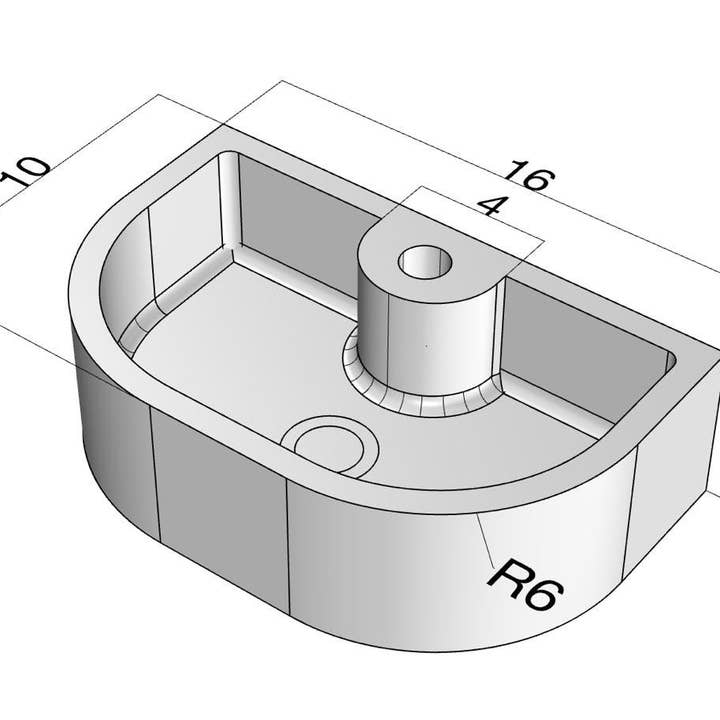 Set med fyra marmortvättställ som mäter 16x10x5" för wholesale av Arbon Marble