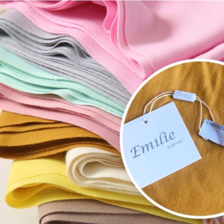 Emilie collection - Venta al por mayor Bufanda - Mujer - Pashmina chal rosa4