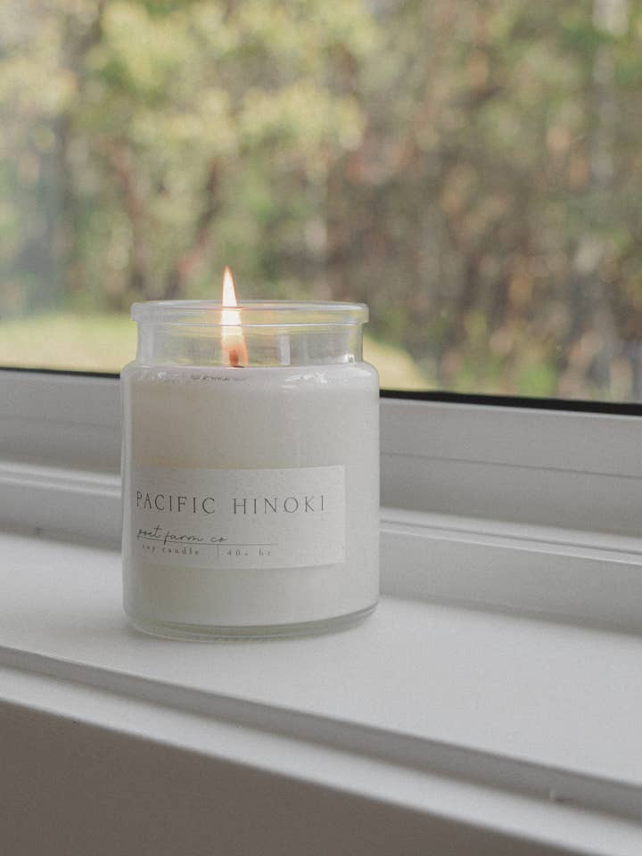 Pacific Hinoki Candle for wholesale by Poet Farm Co.