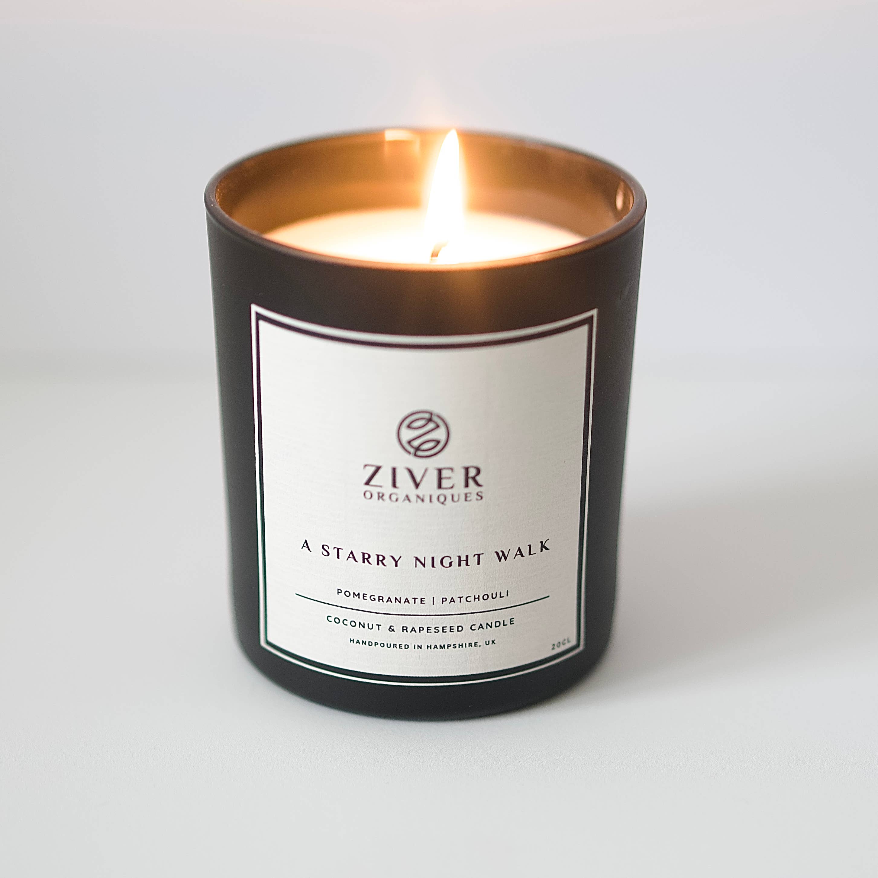 Ziver Organiques – wholesale Jar/filled candle – A Starry Night Walk | Pomegranate Patchouli Scented Candle2