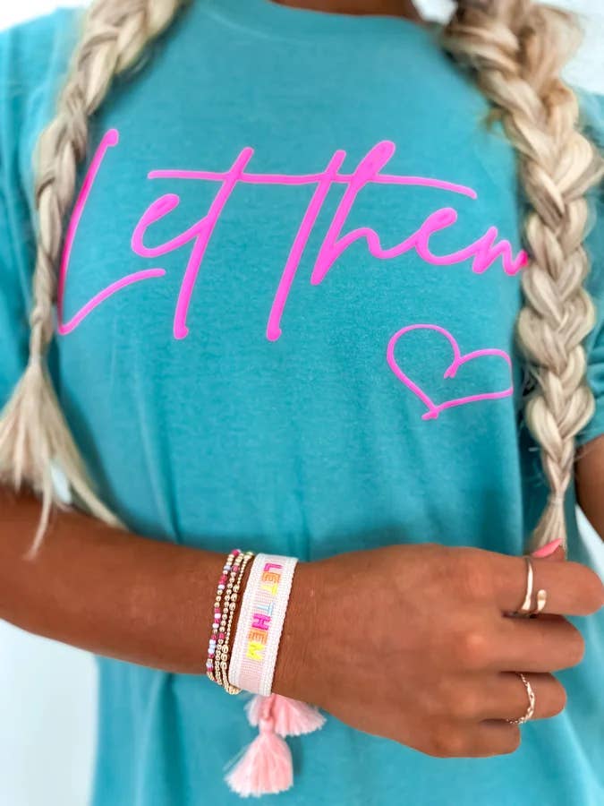 Let Them Seafoam Graphic Tee for wholesale by birdie