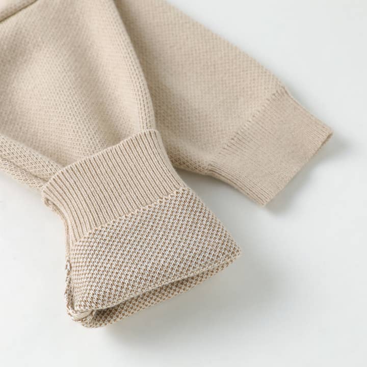 Lil Cactus - Wholesale Knit Sweater - Kids - Sand Beige Football Sweater4