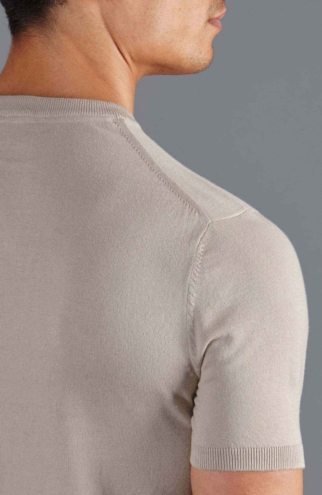 Paul James Knitwear - Wholesale T-Shirt - Men's - Mens Ultra Fine Cotton Knitted T-Shirt3