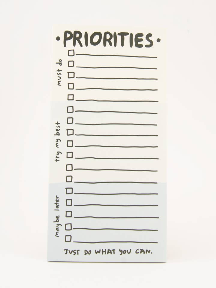 Prioritets Notepad - Casepakke med 5 notesblokke for engroshandel hos People I've Loved