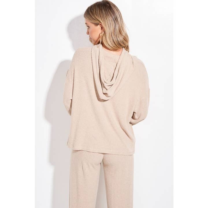 Phil Love - Wholesale Lounge Set - Women's - Aztec print rib Hoodie loungewear set p