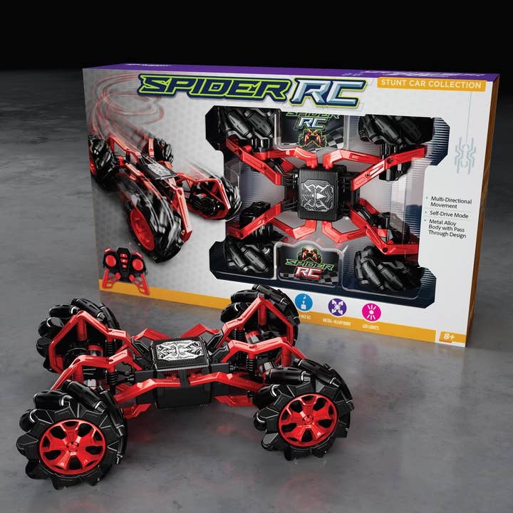 MukikiM Toys & Games - Vendita all'ingrosso Macchinetta/camioncino giocattolo - Bambini - Spider Car RC - Auto acrobatica 2,4 GHz con modalità di guida autonoma 8+