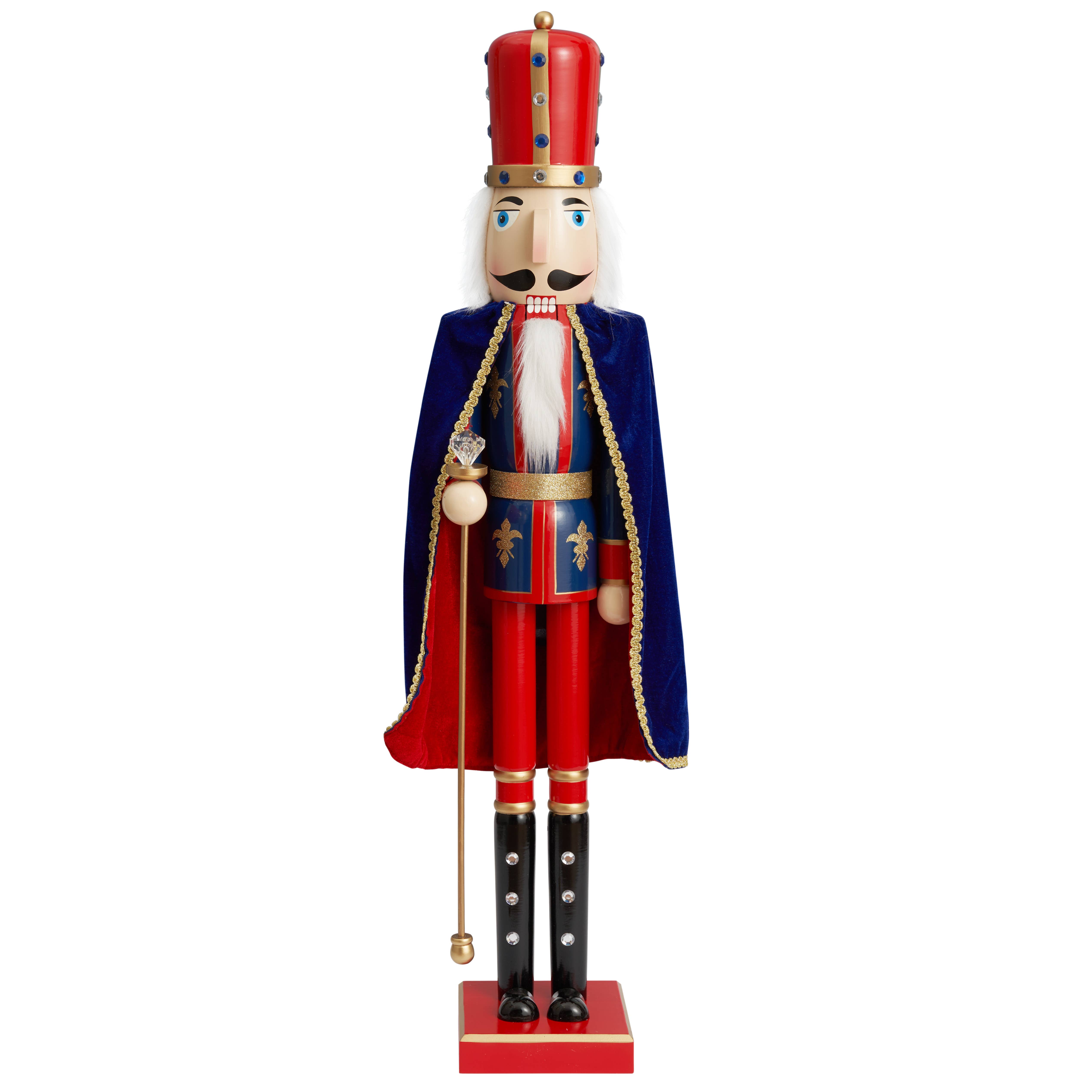 The Twiddlers – Decoração de Natal por atacado – Quebra-Nozes de Natal Gigante de Madeira Soldier King, 120c/ 4ft10
