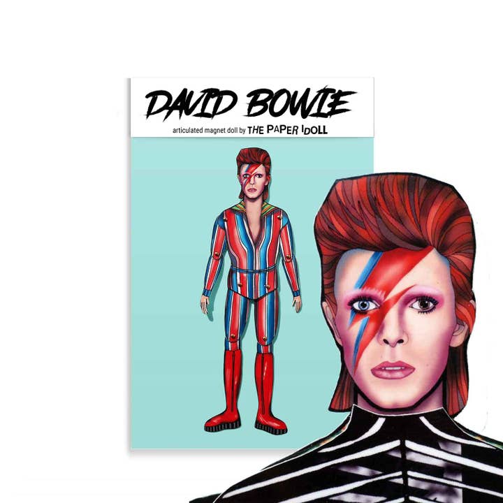 THE PAPER IDOLL - Wholesale Magnet - Articulated Magnet Doll or Set David Bowie |British rockstar