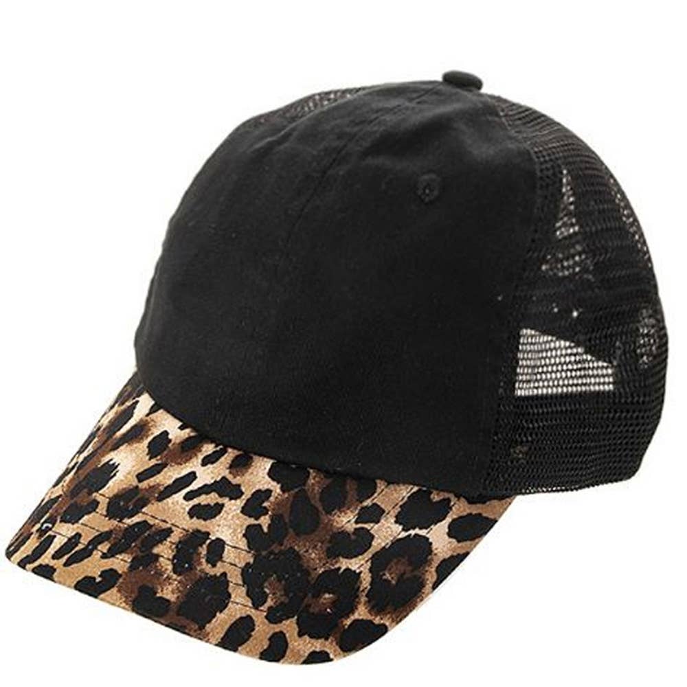 JOIA ACCESSORIES – wholesale Truckerkeps – Dam – Tvåfärgad djurmönstrad keps i truckerstil, #6885B0