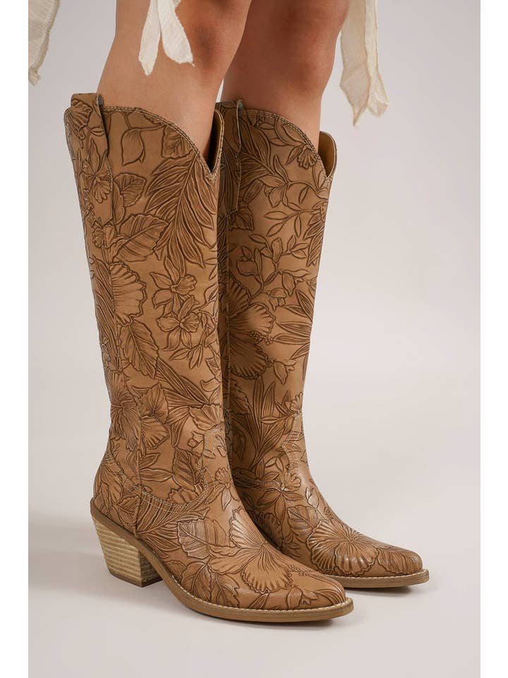 BEAST FASHION - Wholesale Cowboy Boots - Women's - ADELA-71 Embossed Floral Western Boots7
