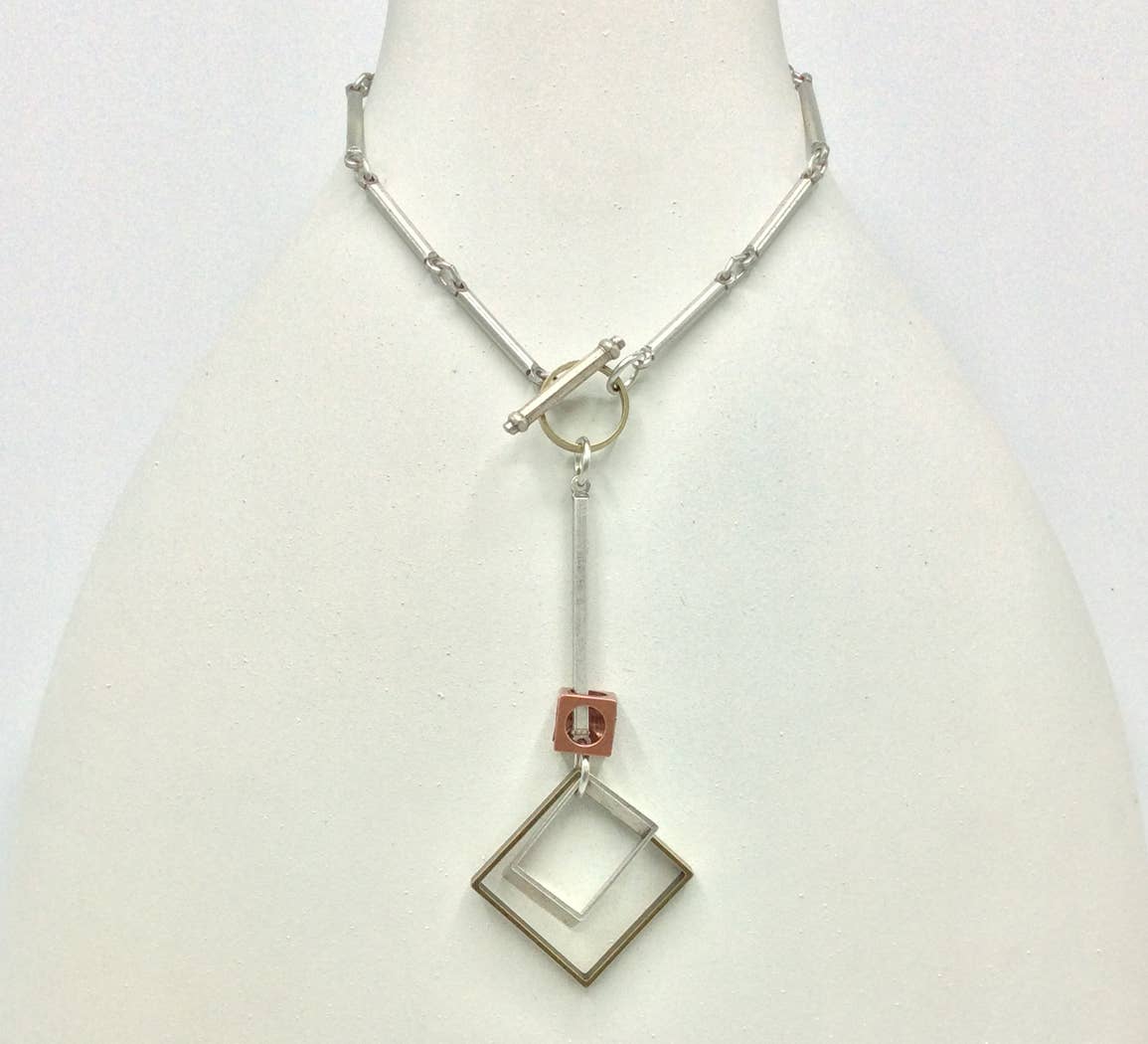 Alchemy Inc - Wholesale Pendant/Charm Necklace - Geometric Toggle Necklace - 44140
