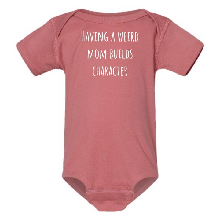 dkhandmade - Wholesale Bodysuit (Non-Footed) - Baby - HAVING A WEIRD MOM BUILDS CHARACTER BABY ONESIE