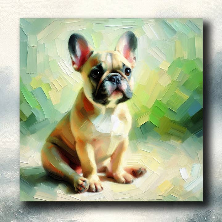 Aimant de réfrigérateur Bouledogue français - décoration de pendaison de crémaillère avec chien pour la vente par frostedgrey