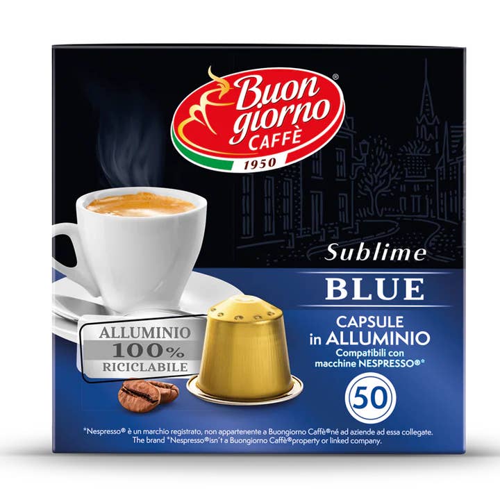 Nespresso® Sublime Blue Capsules 50pcs - Recyclable for wholesale by Buongiorno Caffè