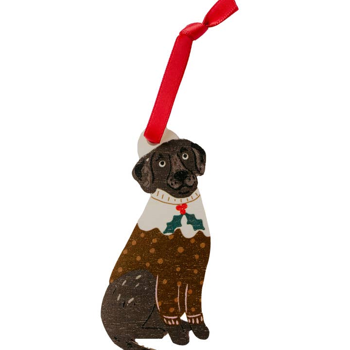 Black labrador Dog Decoration for wholesale by Laura Barnes Wholesale Ltd