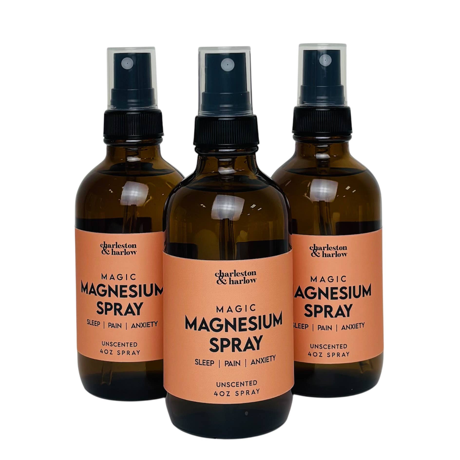 Charleston & Harlow Candle Co. - Wholesale Pain Relief Spray/Cream - Unscented MAGIC Magnesium Spray -Sleep, Anxiety, Pain Relief1