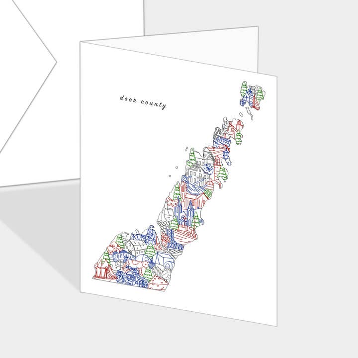 Door County Wisconsin Grußkarte für den Großhandel von Townsville Art