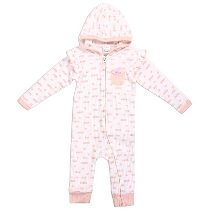 ATTITUDE BABY Girls Newborn Hooded Coverall for wholesale by Penguin Kids Wear