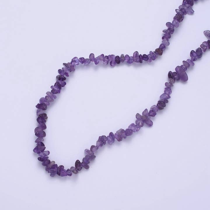 18 Inch Natural Purple Amethyst Crystal Stone Bead Necklace with 2" Extender | WA-639 Clearance Pricing for wholesale by Aim Eternal