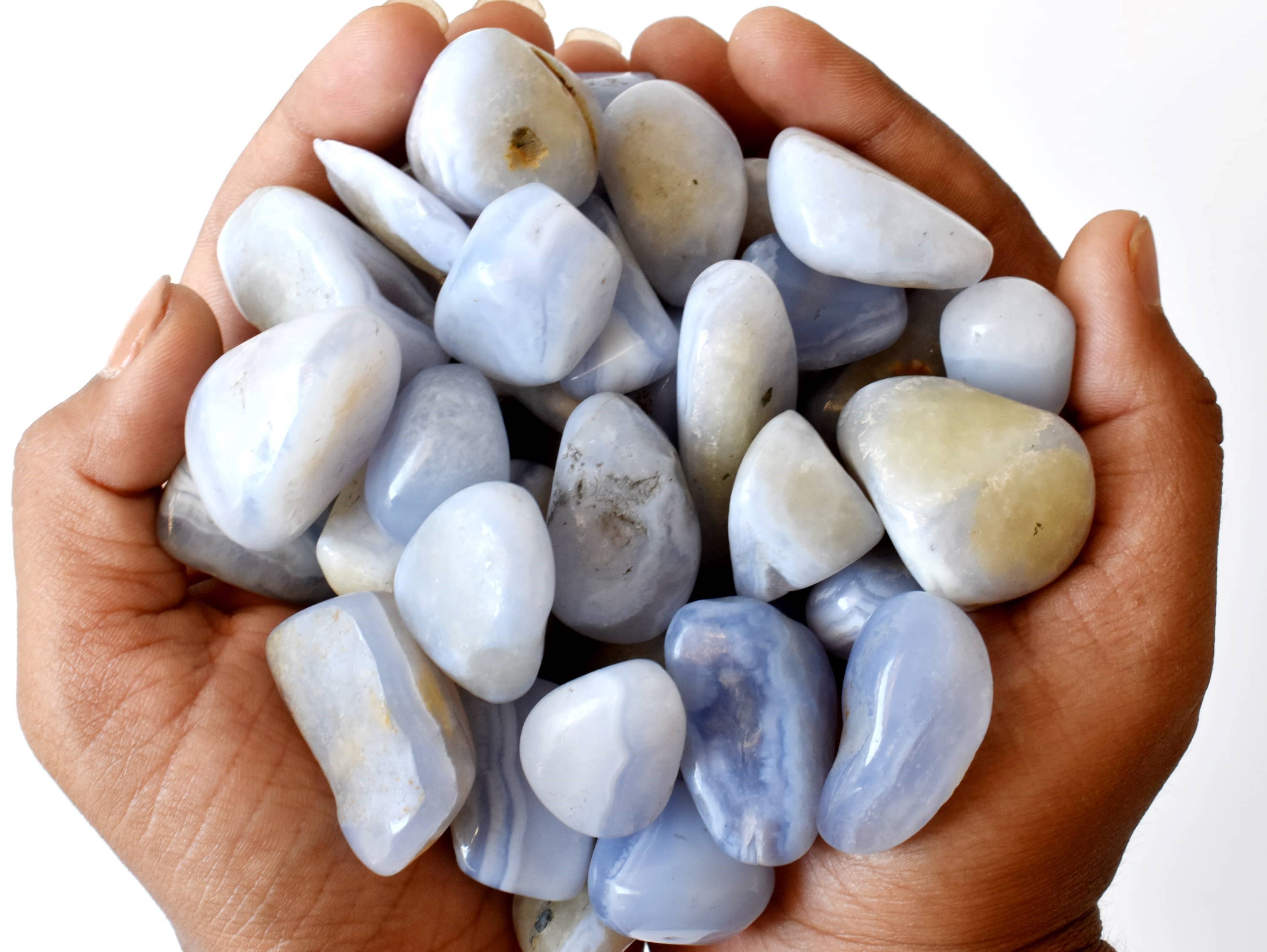 Soothing Crystals - Vente Pierre et cristal de spiritualité - 100g Pierres Polies | Agate Dentelle Bleue | Cristaux de Guérison8