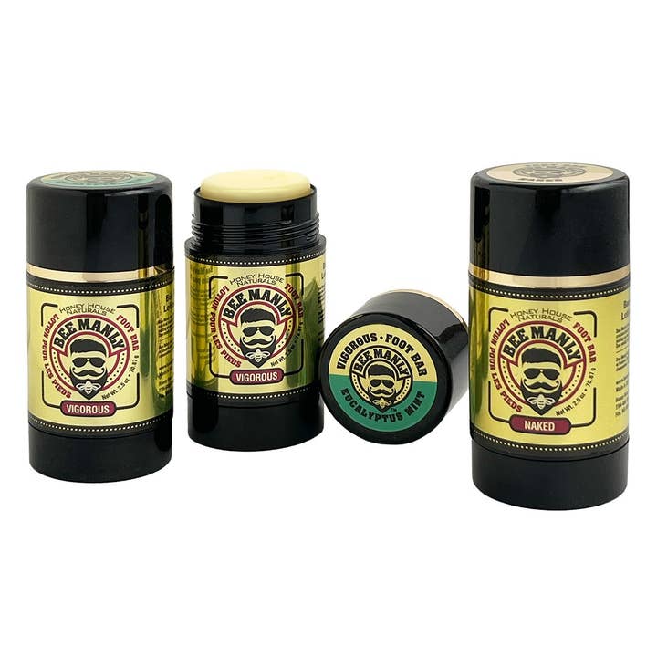 Honey House Naturals - Wholesale Foot Cream - Bee Manly Foot Bar - Solid Lotion6