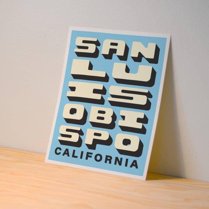 Kamin Tersieff – Poster por atacado – Impressão de carta em bloco de San Luis Obispo - Cartaz da Califórnia2