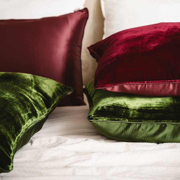 Emily's Pillow - Wholesale Bedding Pillowcase/Sham - Bi-Face Silk and Velvet Pillowcase4