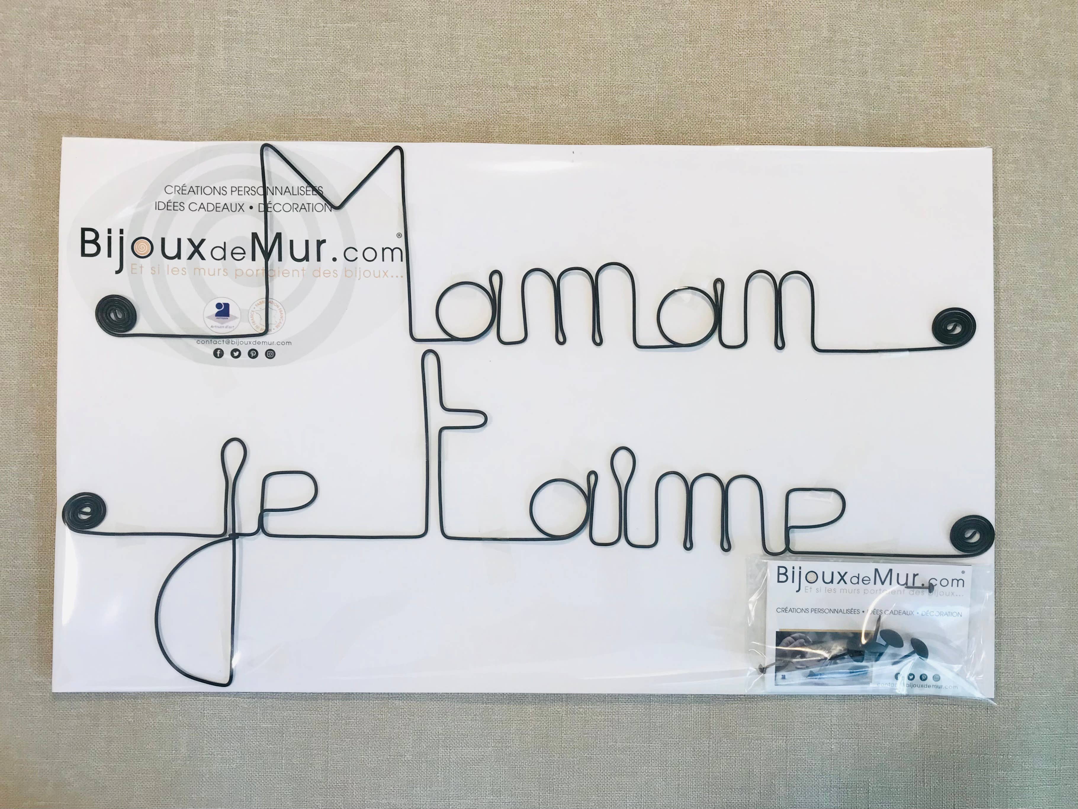 Bijoux de Mur - Wholesale Wall Accent - Mother's Day Gift “Mom I Love You” - Wall Decor2