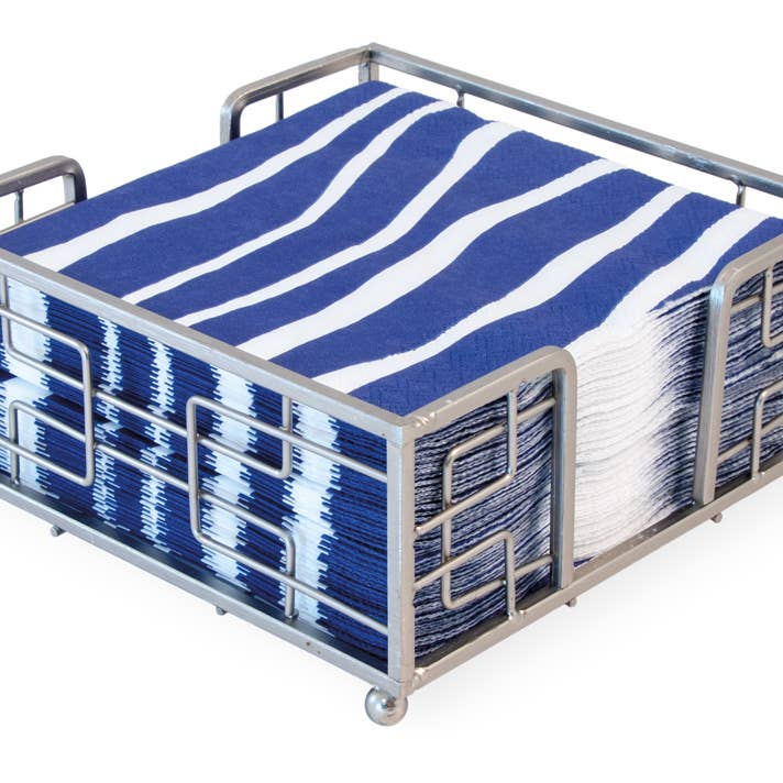 Boston International - Wholesale Napkin Holder - Paper Cocktail Napkin Metal Caddy Hampshire Brush Nickel