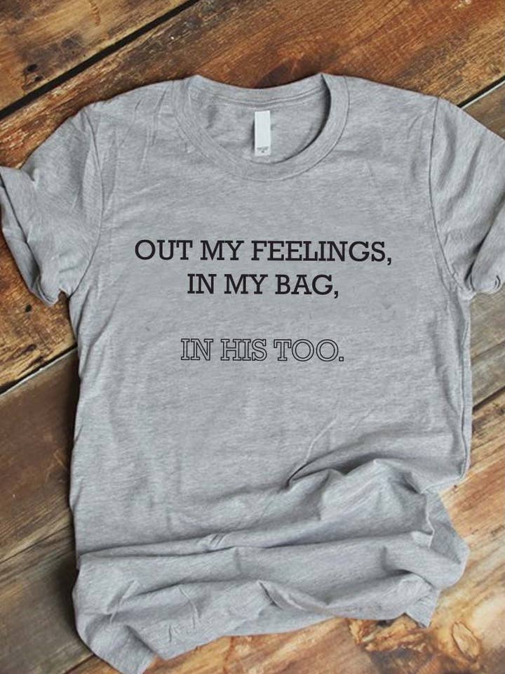 M7669 OUT MY FEELINGS graphic tee for wholesale by HARANG