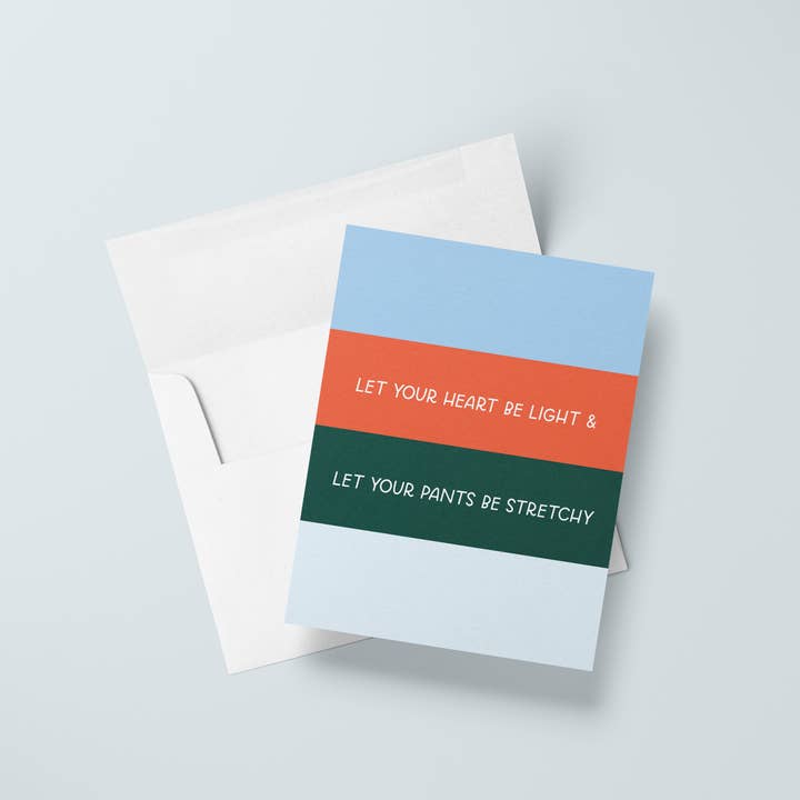 Just Follow Your Art - Wholesale Christmas Card - Heart Light, Pants Stretchy Card | Funny Holiday Cards1