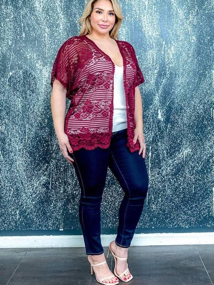 Lace Cardigan for wholesale by TOO CHIC BOUTIQUE & CO. LLC