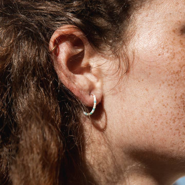 Rosa Riffstrand Perlenohrringe für den Großhandel auf Faire2