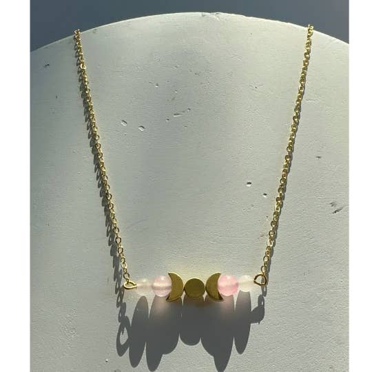 Colliers en or Moon Phase pour la vente par She's Crafty AVL