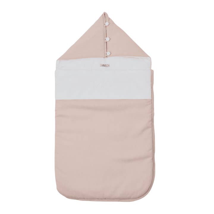 MON BEAU TROUSSEAU | Babynest för flickor i dammig rosa bomull (86cm) för wholesale av Bebe Sweeny