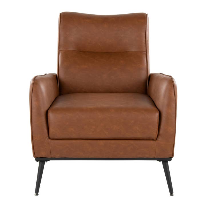 Black Metal Camel PU Casper Lounger Chair for wholesale on Faire
