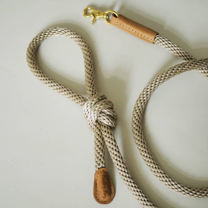 Hundeleine Pony Knotony in Beige und Ingwer für den Großhandel von Hunting Pony