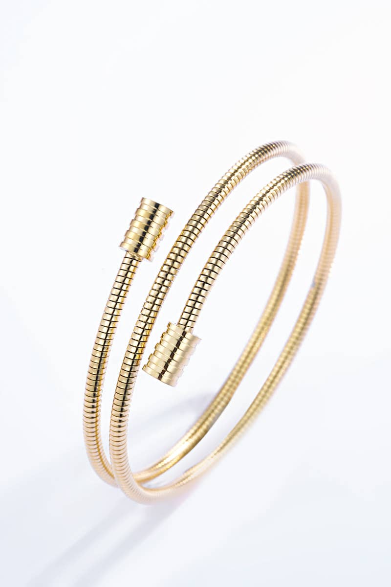 Gold 324AQ69 stainless steel bangle bracelet for wholesale on Faire1