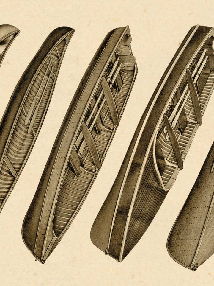 KP016 Canoes for wholesale by Cartolina Cards Inc.