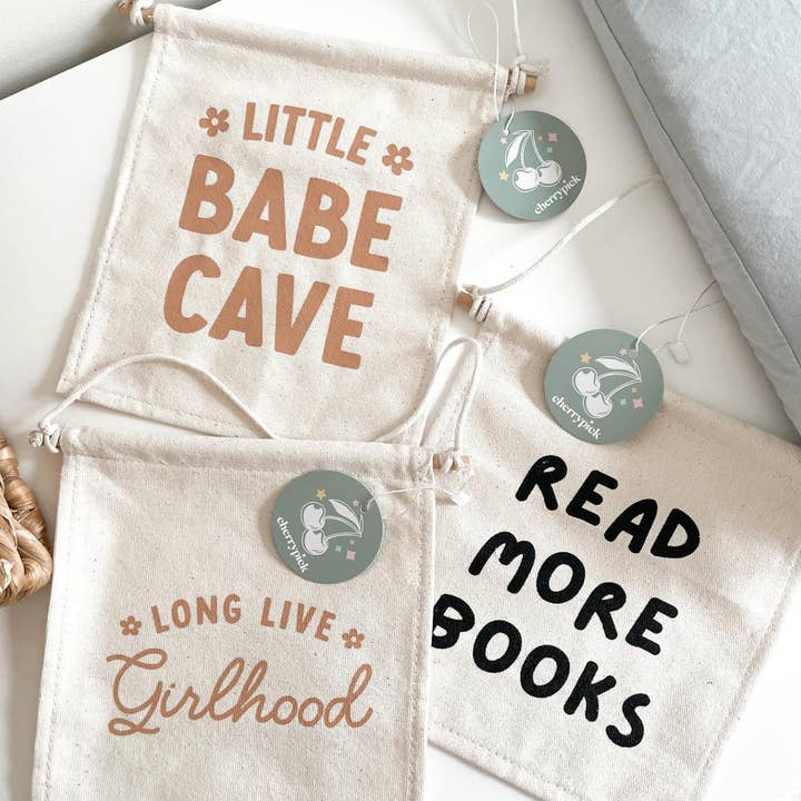 Cherrypick - Wholesale Sign - Little Babe Cave Canvas Hang Sign - Girls Canvas Decor