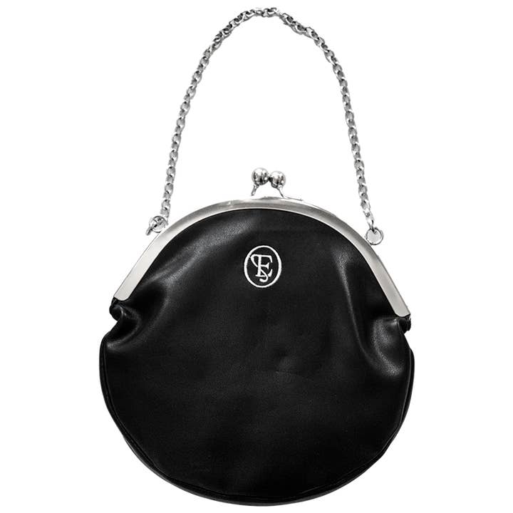 Ectogasm - Wholesale Top Handle Bag - Women's - Spiderweb Convertible Clasp Handbag in Black