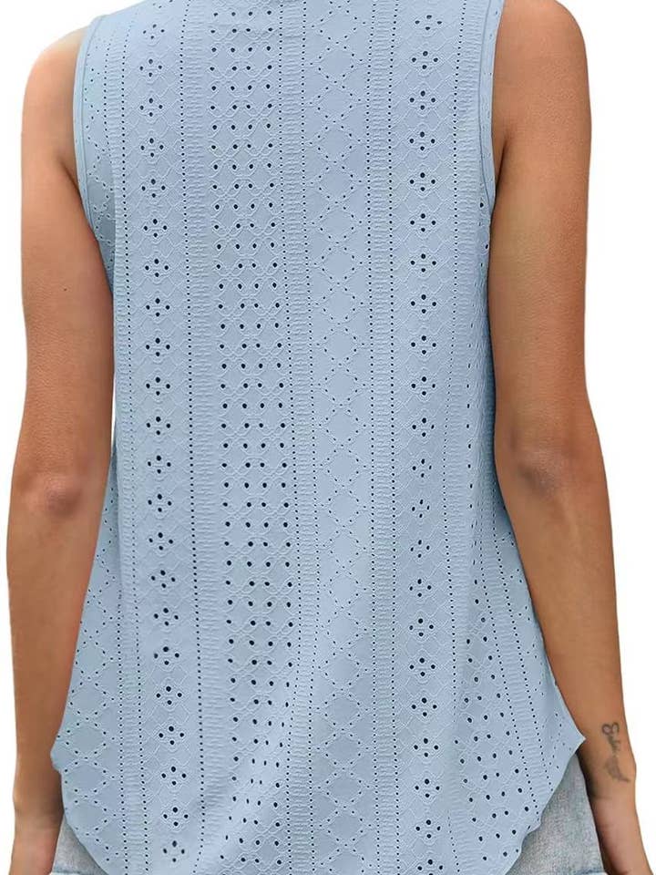 Lovesoft - Wholesale Tanktop - Dames - Dames zomerse losvallende mouwloze top met ronde hals6