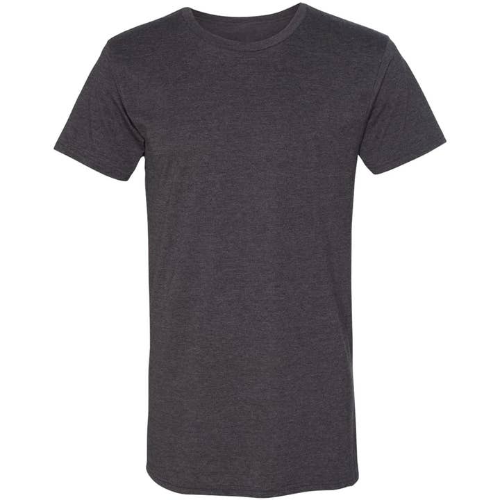 M2O: Dark Grey Unisex Long Body Tee for wholesale by Mad Style