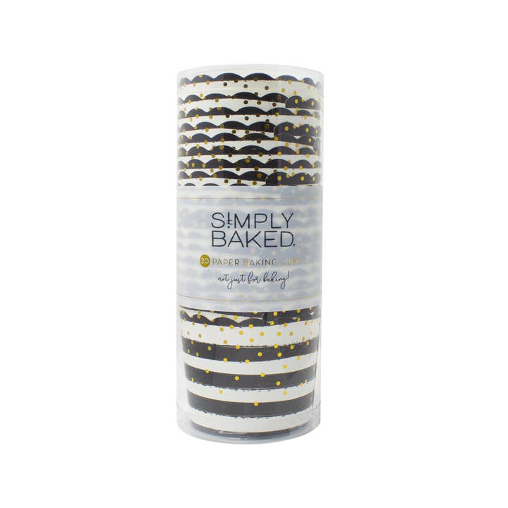 Sophistiplate – wholesale Engångskopp – Kopp Stor Svart Konfetti Folie/20pK1