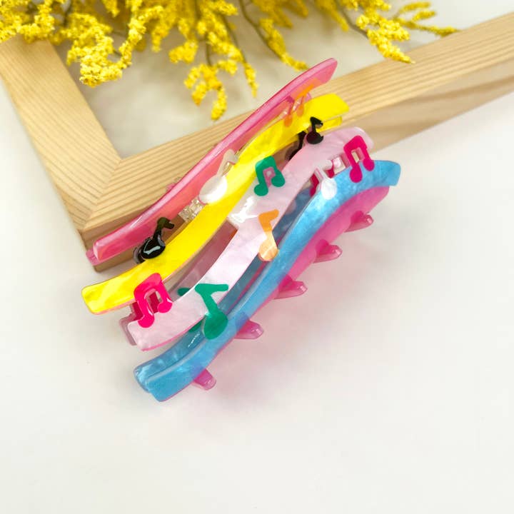 mildstyles - Wholesale Hair Clip - Women's - Musical Note Colored Hair Claw Clip