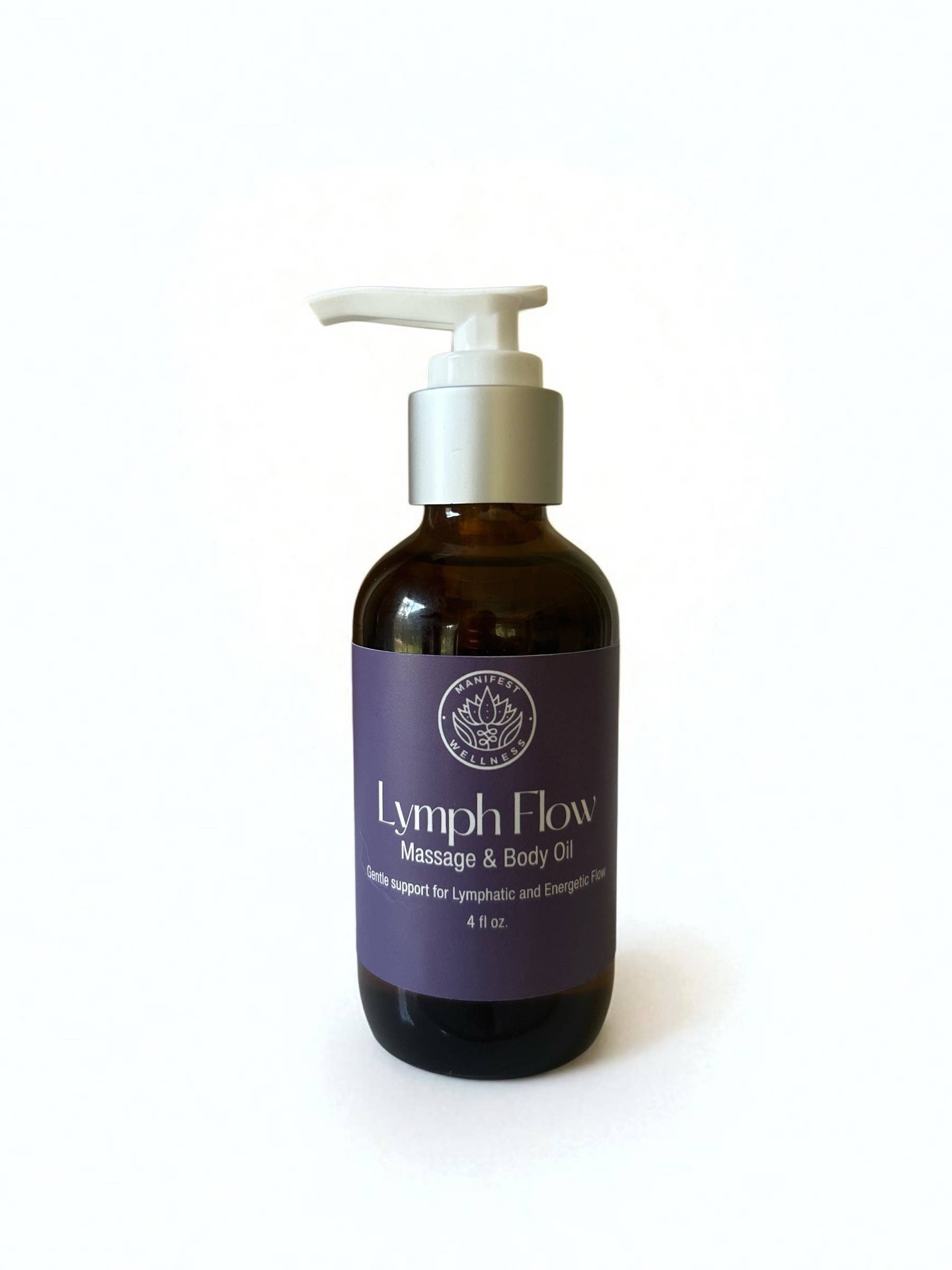 Manifest Wellness - Wholesale Bath/Body Oil - Lymph Flow Herbal Infused Massage & Body Oil 4oz3