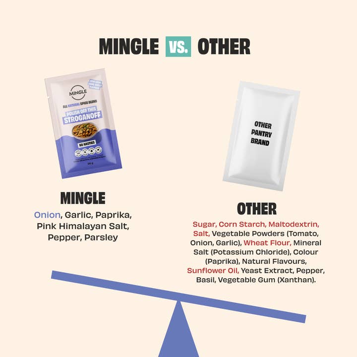 Mingle Seasoning - Wholesale Dried Spice Mix - HEARTY STOGANOFF - 3 PACK