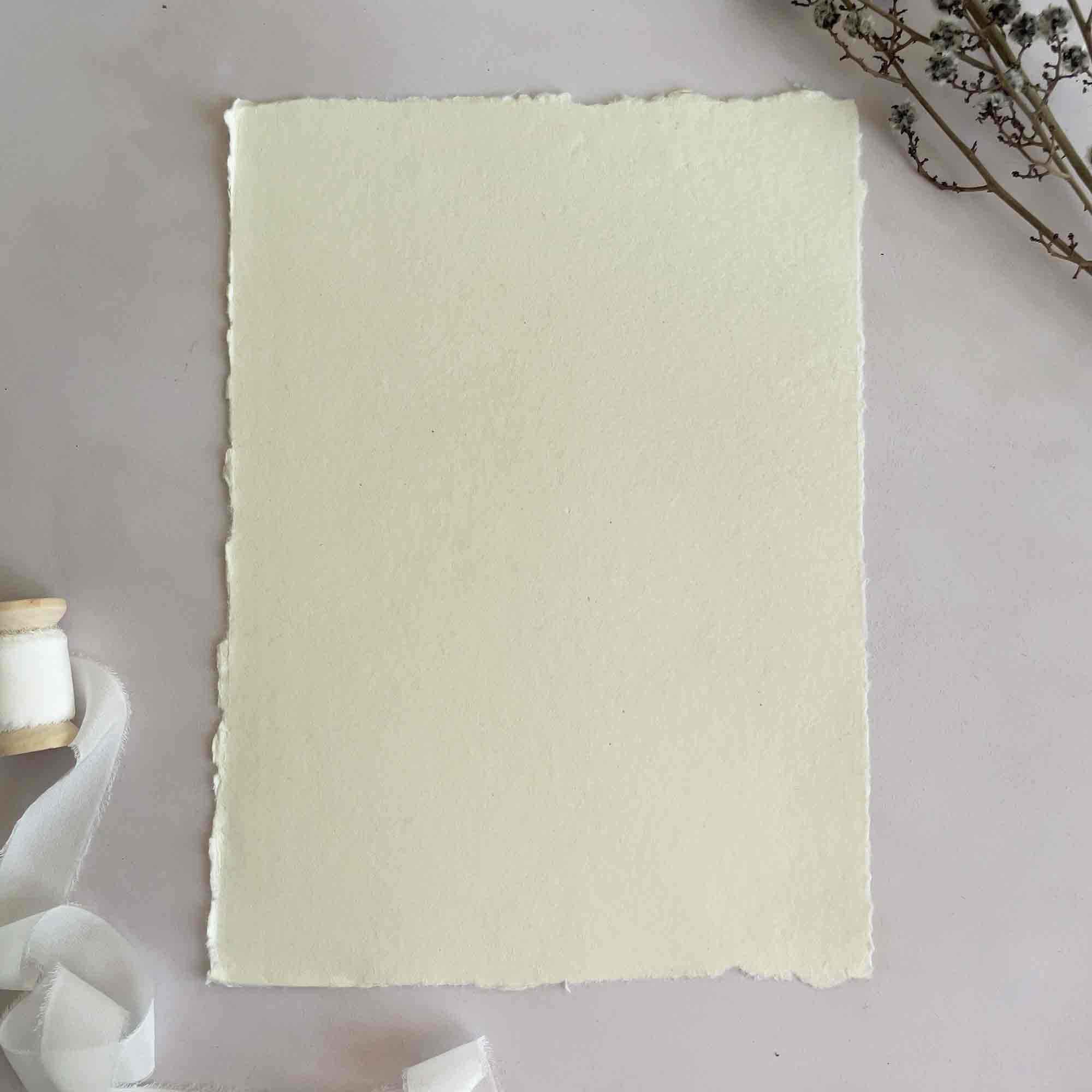 The Natural Paper Company - Wholesale Stationery/Notecard Set - Vanilla Handmade Cotton Rag Paper, Card and Envelopes7
